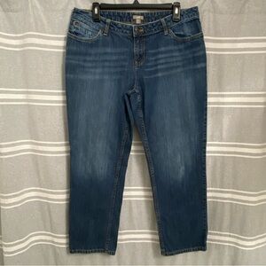 J. JILL / Dark Washed Crop Jeans Size 12 Petite